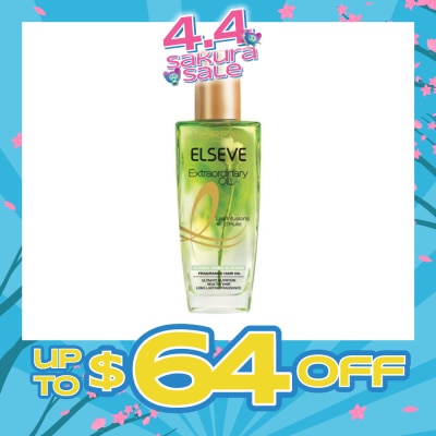 L'OREAL PARIS ELSEVE - Extraordinary Oil Hair Treatment Fragrance Floral Botanical Jasmine Oil Infusion Hair Oil (For Coarse and Unruly Hair) 100ml