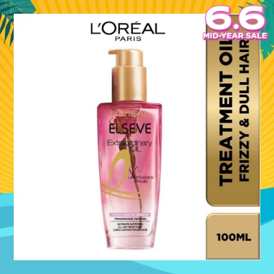 L'OREAL PARIS ELSEVE Extraordinary Oil Hair Treatment Fragrance Floral French Rose Oil Infusion Hair Oil (For Frizzy & Dull Hair) 100ml