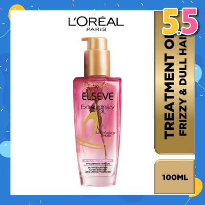 L'OREAL PARIS ELSEVE Extraordinary Oil Hair Treatment Fragrance Floral French Rose Oil Infusion Hair Oil (For Frizzy & Dull Hair) 100ml