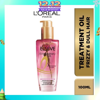L'OREAL PARIS ELSEVE Extraordinary Oil Hair Treatment Fragrance Floral French Rose Oil Infusion Hair Oil (For Frizzy & Dull Hair) 100ml