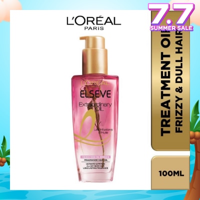 L'OREAL PARIS ELSEVE Extraordinary Oil Hair Treatment Fragrance Floral French Rose Oil Infusion Hair Oil (For Frizzy & Dull Hair) 100ml
