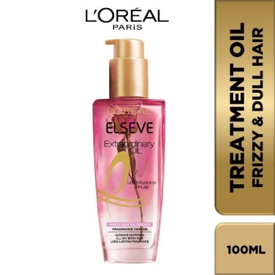 L'OREAL PARIS ELSEVE Extraordinary Oil Hair Treatment Fragrance Floral French Rose Oil Infusion Hair Oil (For Frizzy & Dull Hair) 100ml