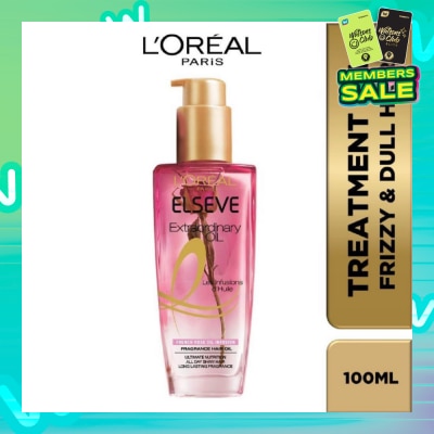 L'OREAL PARIS ELSEVE Extraordinary Oil Hair Treatment Fragrance Floral French Rose Oil Infusion Hair Oil (For Frizzy & Dull Hair) 100ml