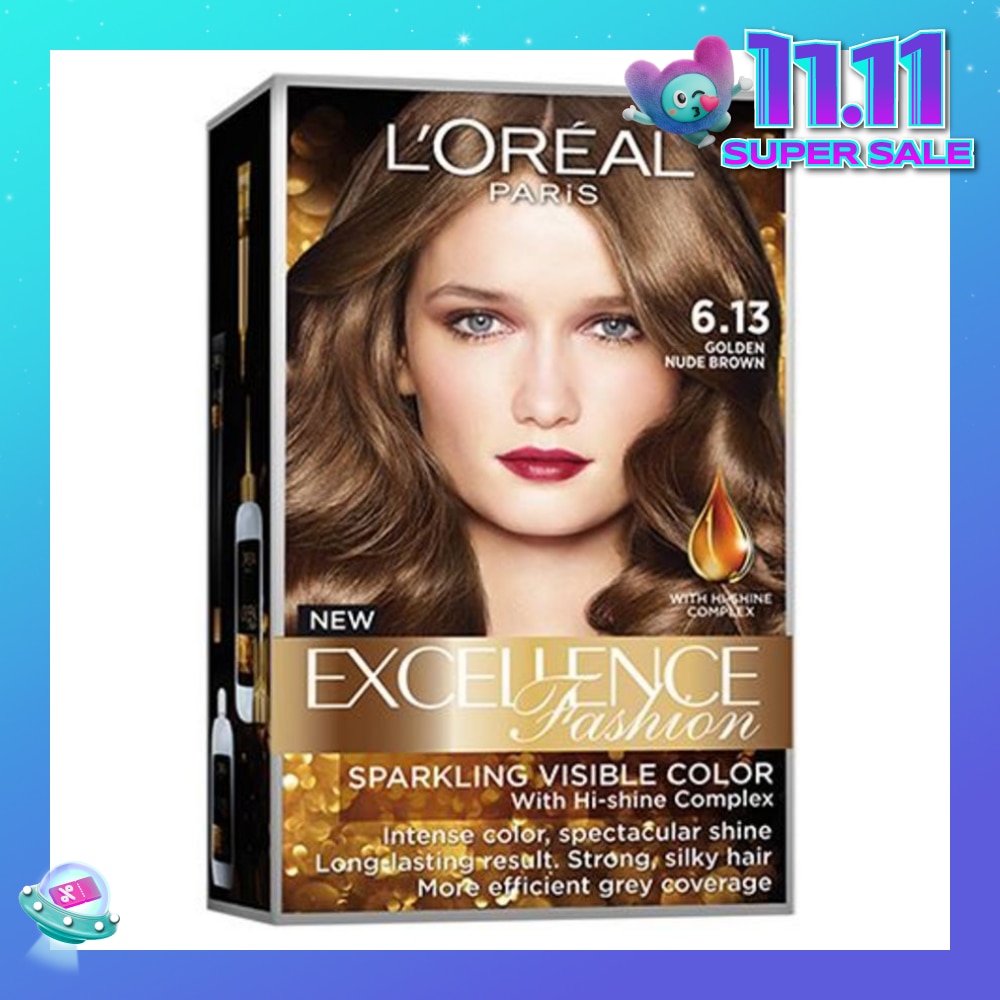 L'OREAL PARIS EXCELLENCE Fashion Hair Colour #6.13 Golden Nude Brown 1s