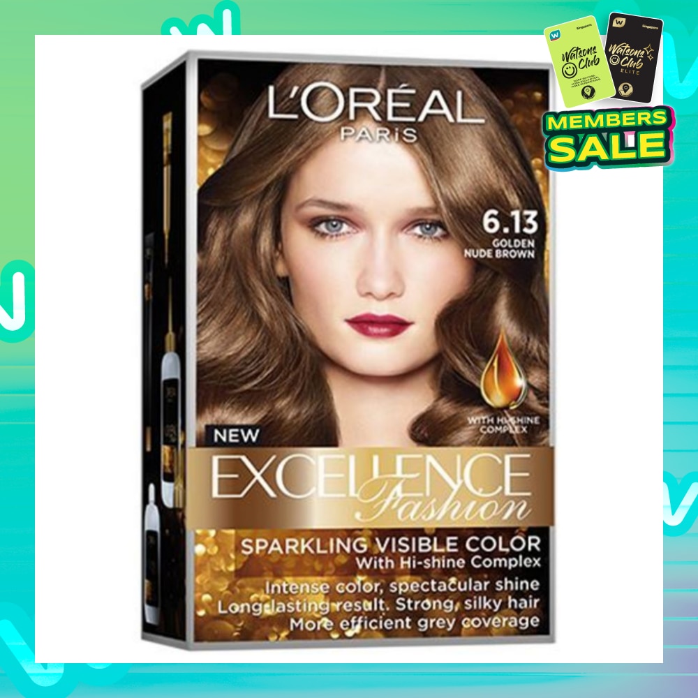 L'OREAL PARIS EXCELLENCE Fashion Hair Colour #6.13 Golden Nude Brown 1s