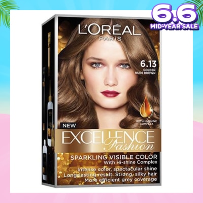 L'OREAL PARIS EXCELLENCE Fashion Hair Colour #6.13 Golden Nude Brown 1s