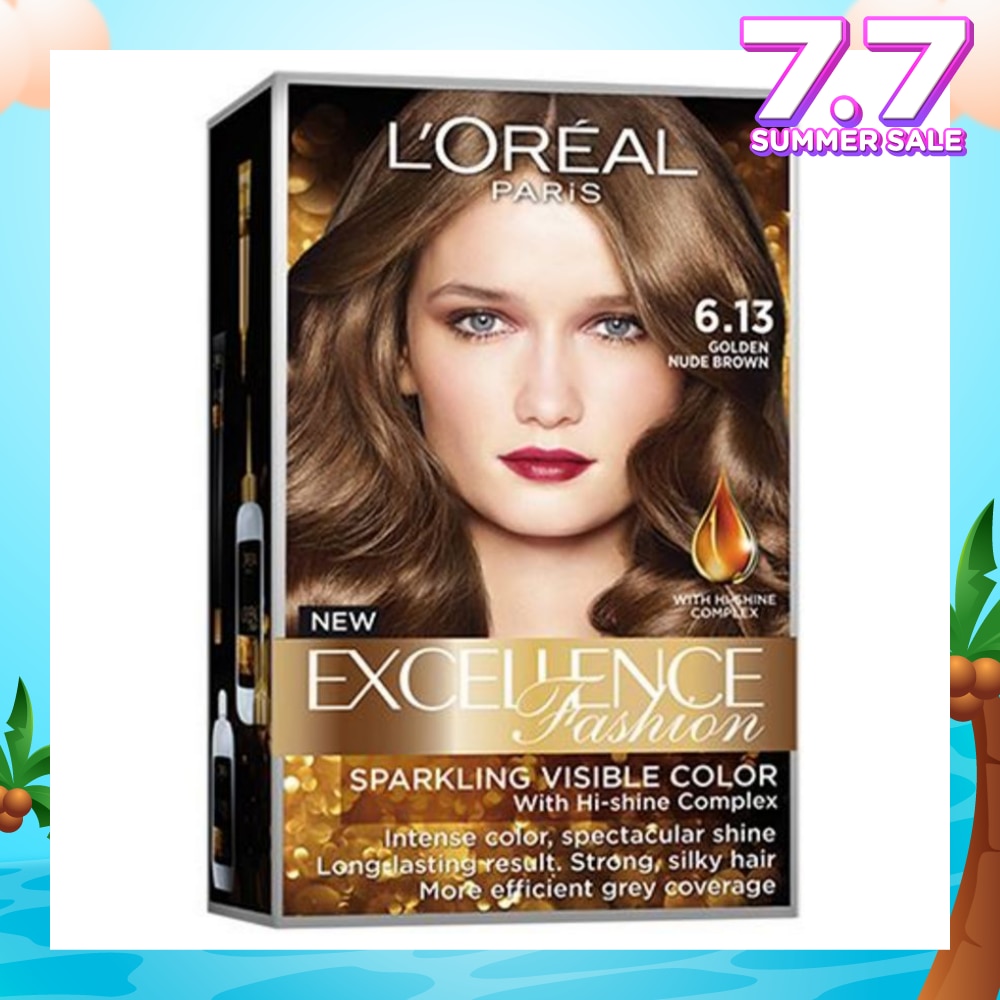 L'OREAL PARIS EXCELLENCE Fashion Hair Colour #6.13 Golden Nude Brown 1s