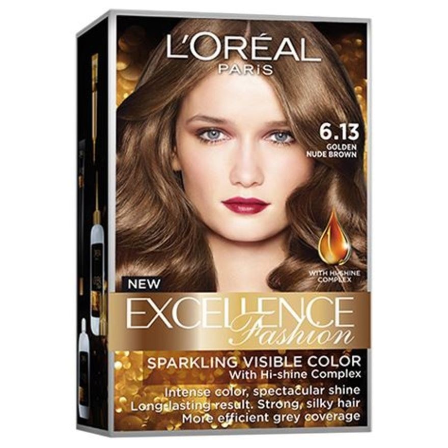 L'OREAL PARIS EXCELLENCE Fashion Hair Colour #6.13 Golden Nude Brown 1s