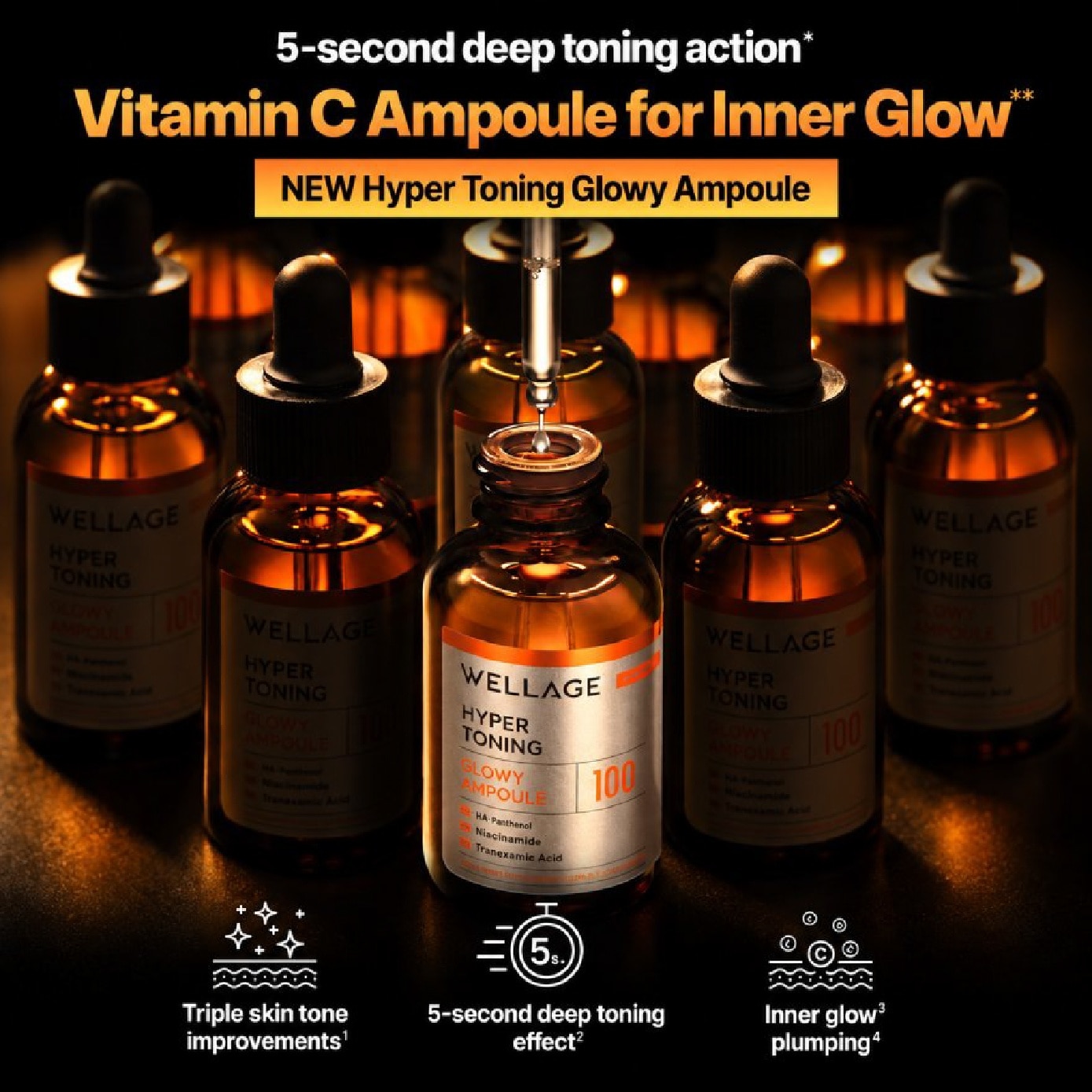 Hyper Toning Glowy Vitamin C Brightening Ampoule Essence 30ml image