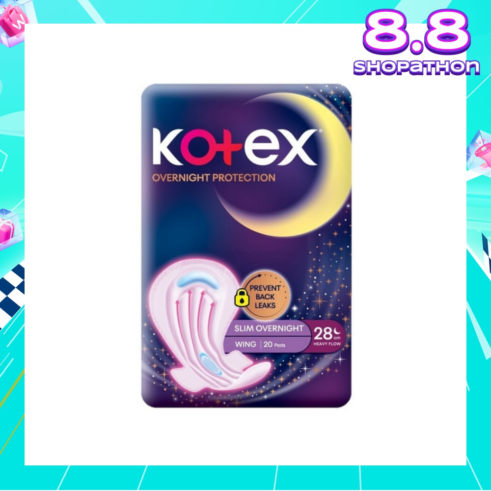 Soft & Smooth 360° Protection Slim Overnight Sanitary Pad Wing 28cm (For Heavy Flow) 20s