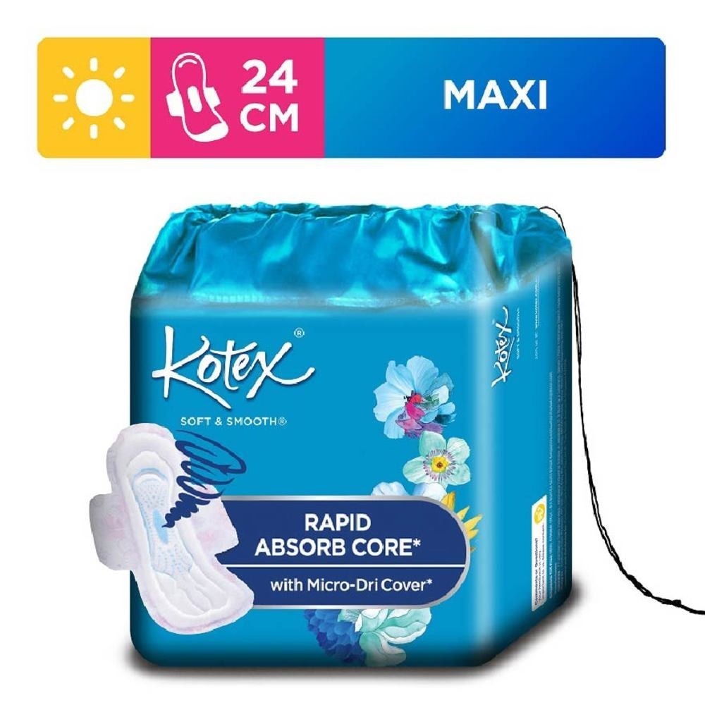 Soft & Smooth Rapid Absorb Core Maxi Day Sanitary Pad Wing 24cm 26s