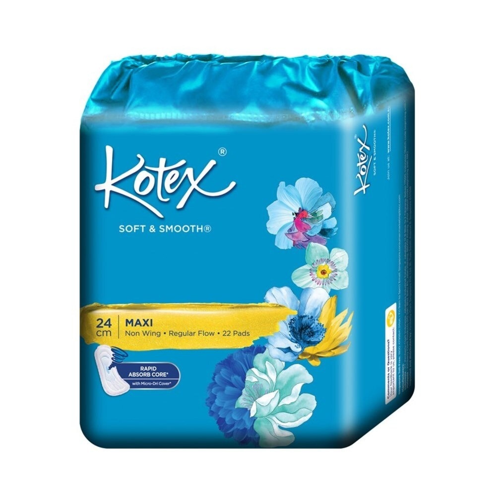 Soft & Smooth Rapid Absorb Core Maxi Day Sanitary Pad Non- Wing 24cm 22s