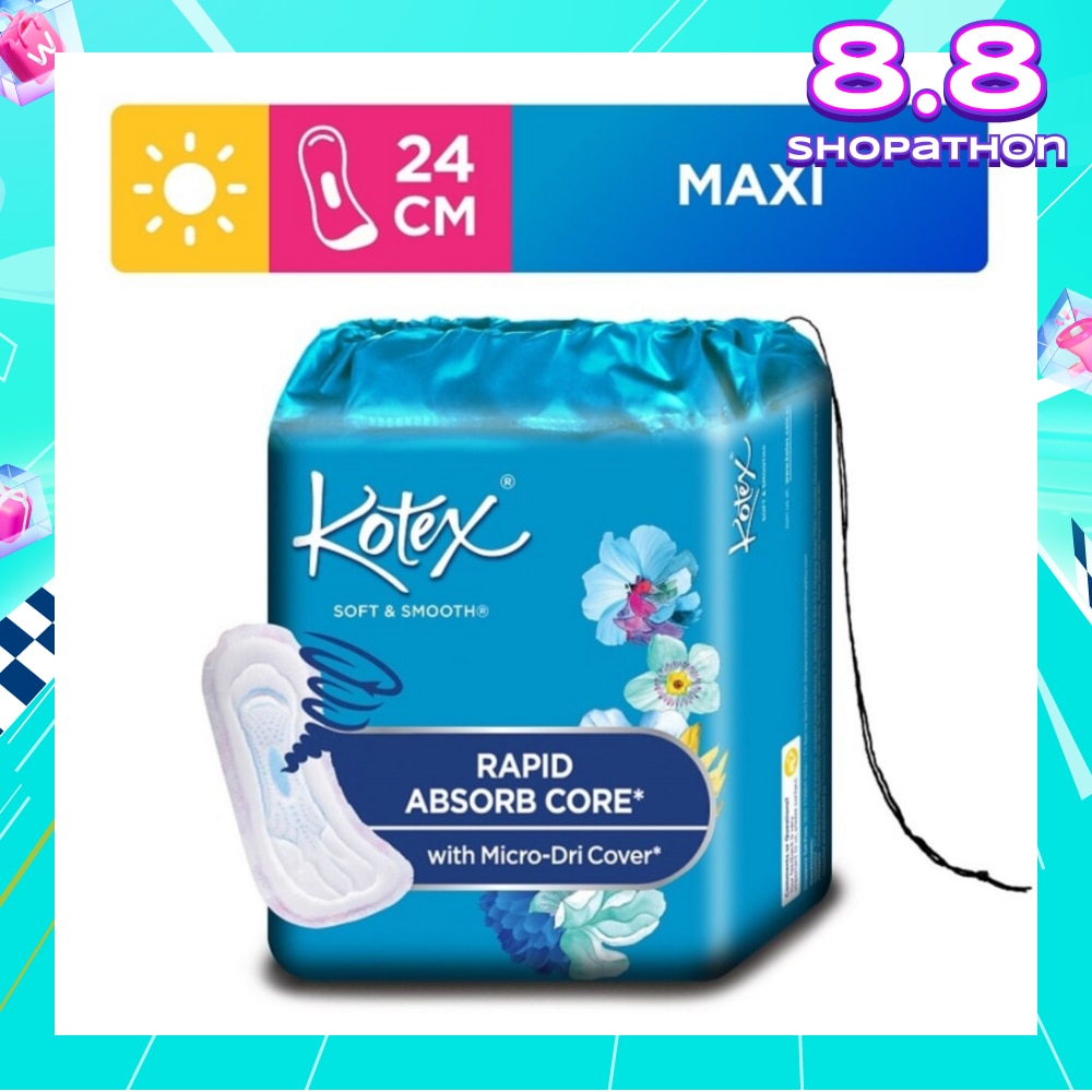 Soft & Smooth Rapid Absorb Core Maxi Day Sanitary Pad Non- Wing 24cm 22s