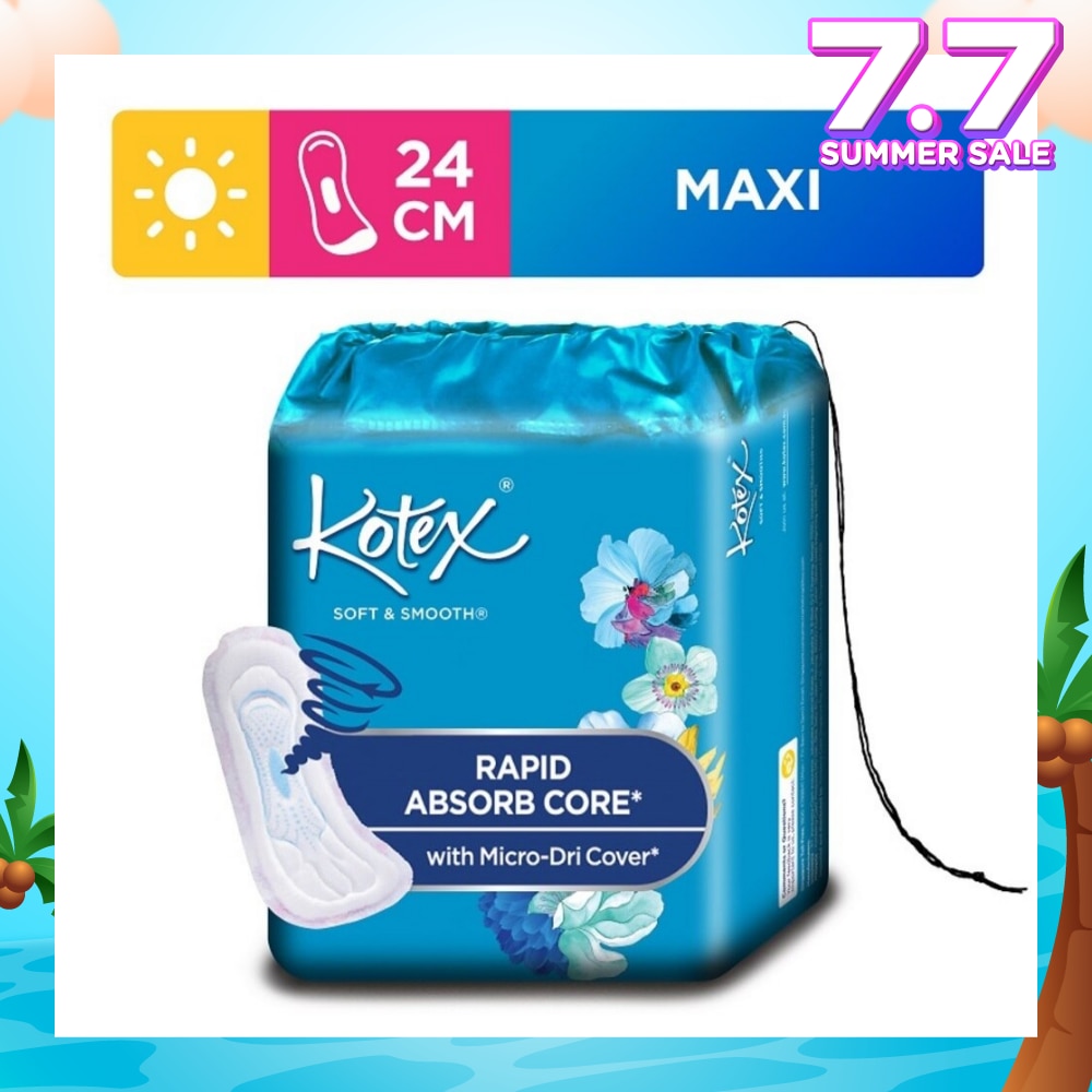 Soft & Smooth Rapid Absorb Core Maxi Day Sanitary Pad Non- Wing 24cm 22s