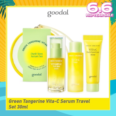 GOODAL Green Tangerine Vita-C Serum Travel Set (Toner 40ml + Dark Spot Serum 30ml + Dark Spot Care Cream 40ml) 1s
