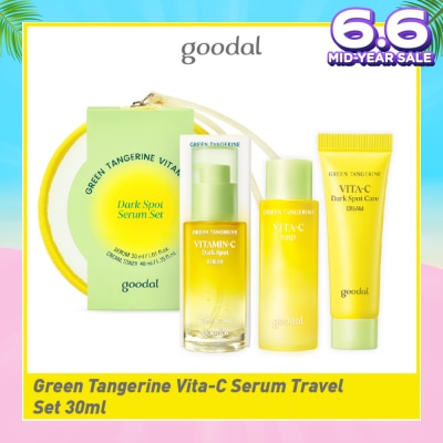 GOODAL Green Tangerine Vita-C Serum Travel Set (Toner 40ml + Dark Spot Serum 30ml + Dark Spot Care Cream 40ml) 1s