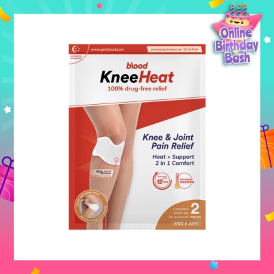 BLOOD KneeHeat Knee and Joint Pain Relief 2 Pieces