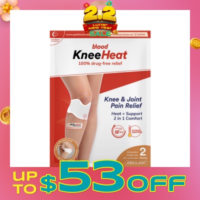 BLOOD KneeHeat Knee and Joint Pain Relief 2 Pieces