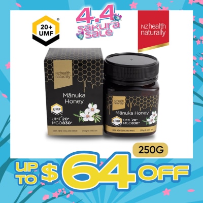NZHEALTH NATURALLY - MANUKA HONEY UMF 20+ 250GM