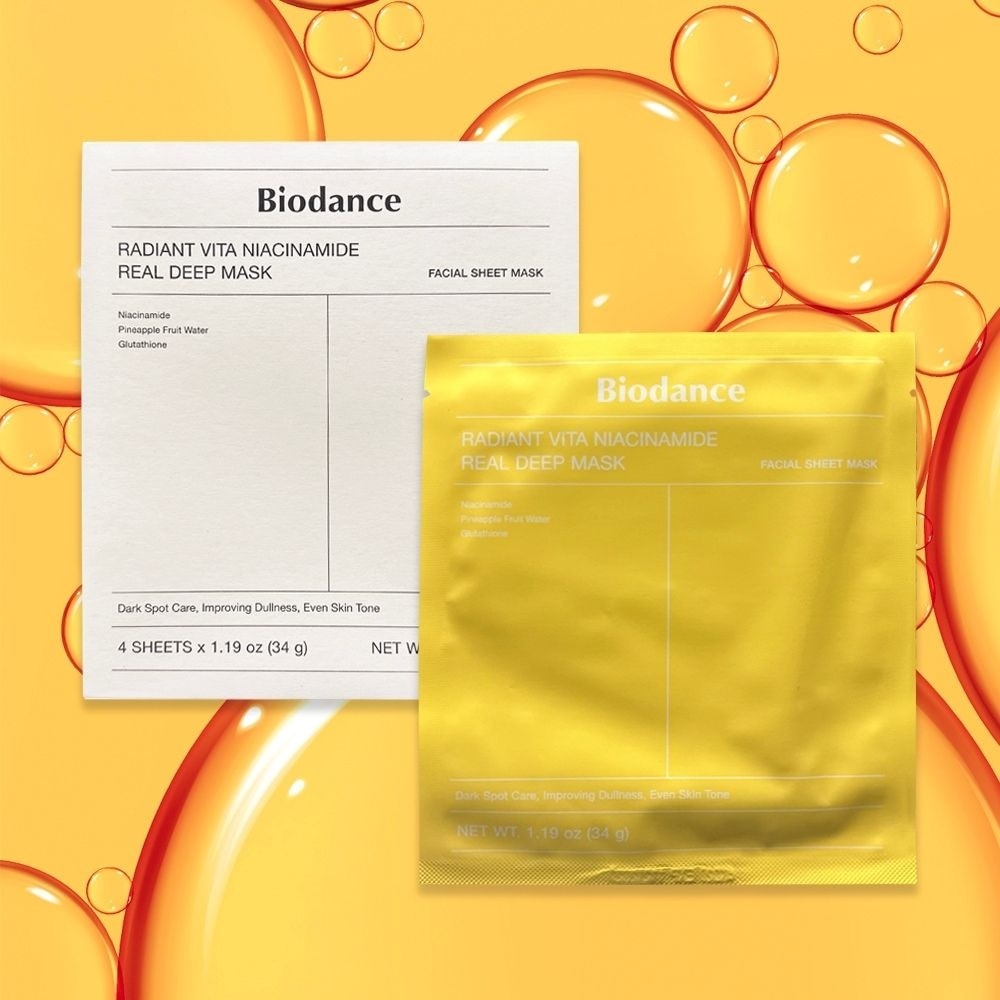 Radiant Vita Niacinamide Real Deep Sheet Mask (For Dark Spot Care, Improving Dullness & Even Skin Tone) 4s