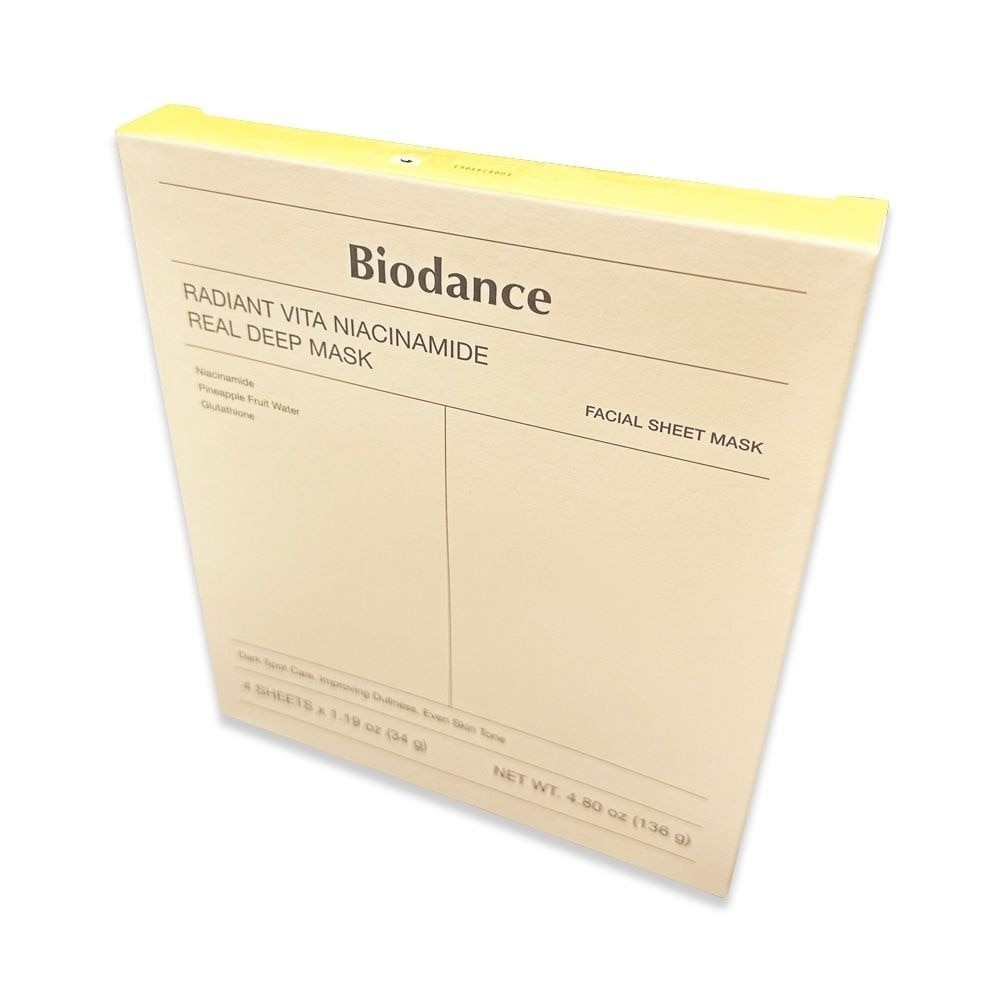 Radiant Vita Niacinamide Real Deep Sheet Mask (For Dark Spot Care, Improving Dullness & Even Skin Tone) 4s