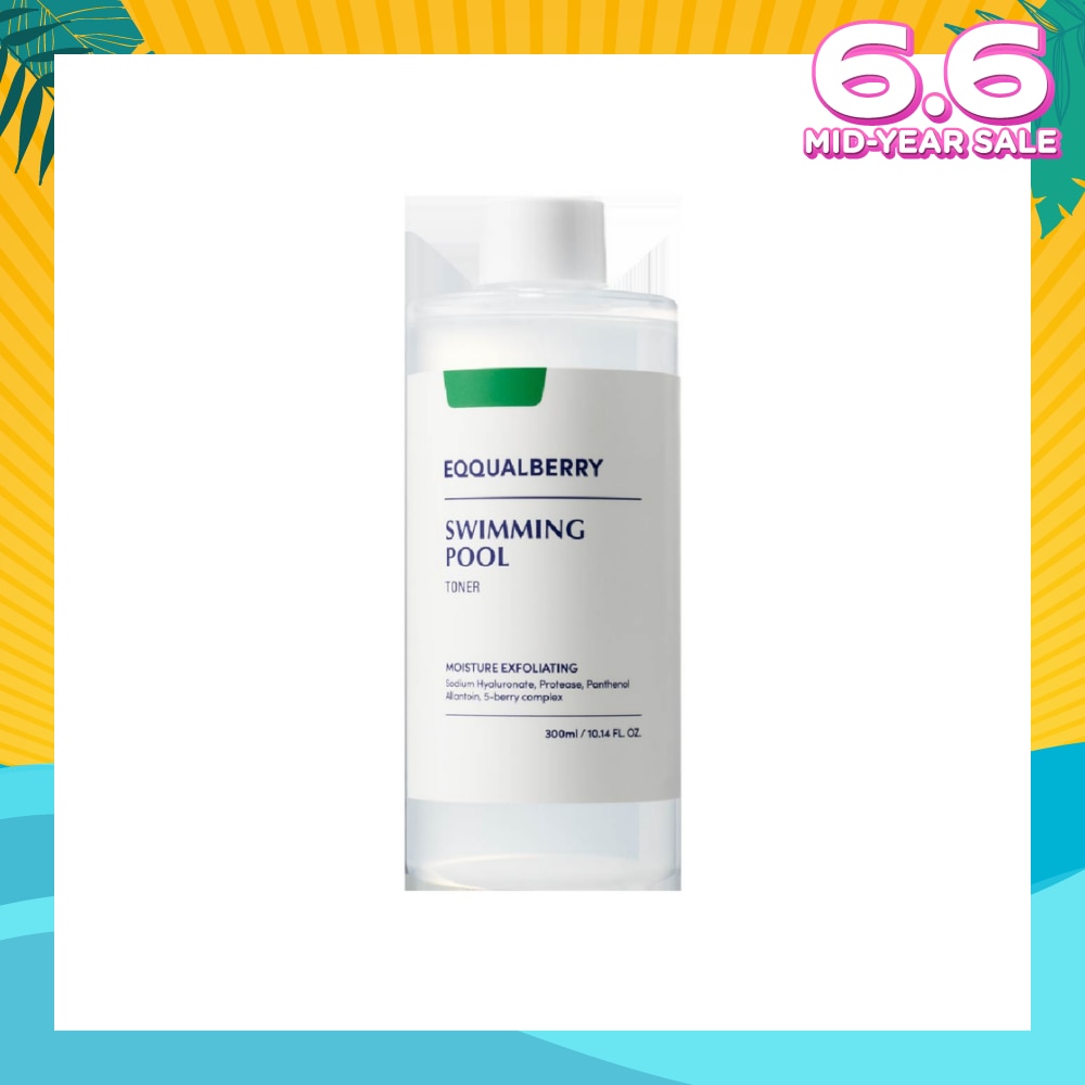 EQQUALBERRY Swimming Pool Daily Facial Toner (For Gentle Exfoliation & Deep Hydration) 300ml