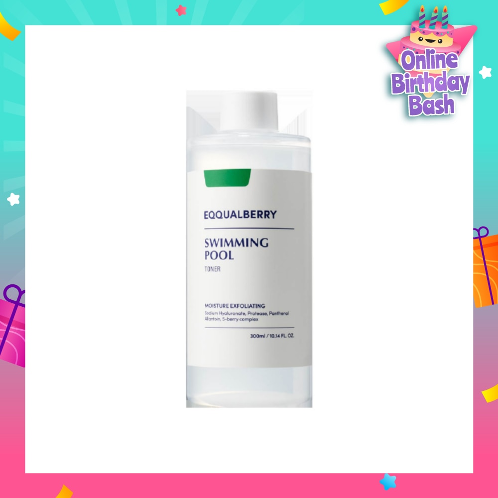 EQQUALBERRY Swimming Pool Daily Facial Toner (For Gentle Exfoliation & Deep Hydration) 300ml