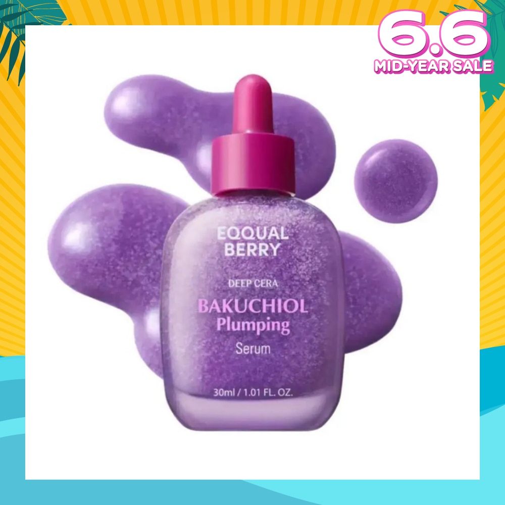 EQQUALBERRY Bakuchiol Plumping Deep Cera Serum 30ml (For Anti-Aging, Minimize Pores & Retinol Alternative) 30ml