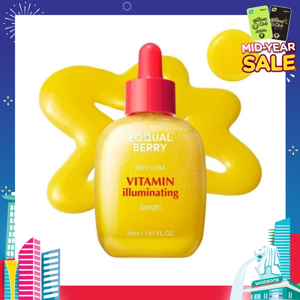 EQQUALBERRY Vitamin Illuminating Deep Cera Serum 30ml (To Boost Brightness & Radiance, Reduce Melanin & Pigmentation, Even Out Skin Tone & Texture) 30ml