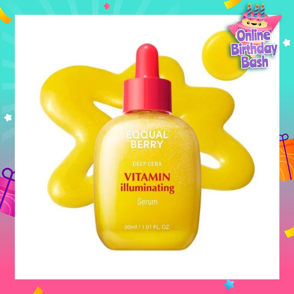 EQQUALBERRY Vitamin Illuminating Deep Cera Serum 30ml (To Boost Brightness & Radiance, Reduce Melanin & Pigmentation, Even Out Skin Tone & Texture) 30ml