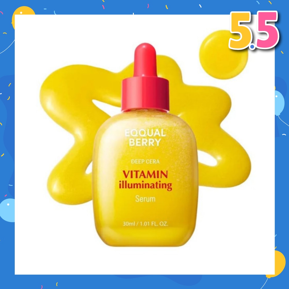 EQQUALBERRY Vitamin Illuminating Deep Cera Serum 30ml (To Boost Brightness & Radiance, Reduce Melanin & Pigmentation, Even Out Skin Tone & Texture) 30ml