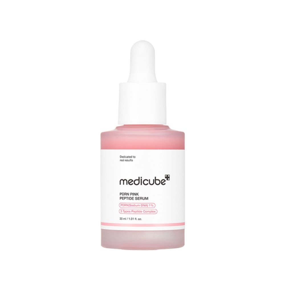 MEDICUBE Pink Peptide Serum (To Targets Dark Spots, Promotes Radiant Glow, Boosts Collagen Production, & Reduces Irritated Skin) 30ml