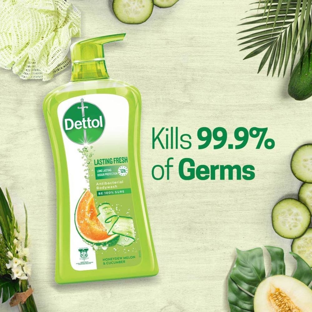 Dettol Lasting Fresh Anti-Bacterial Bodywash 950ml x 2s (Honeydew Melon & Cucumber)