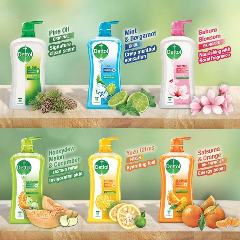 Dettol Lasting Fresh Anti-Bacterial Bodywash 950ml x 2s (Honeydew Melon & Cucumber)