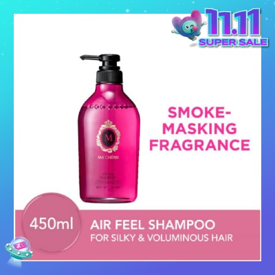 MA CHERIE Air Feel Shampoo Smoke Masking Fragrance (Reduce Smoke Odour + For Voluminous & Silky Hair) 450ml