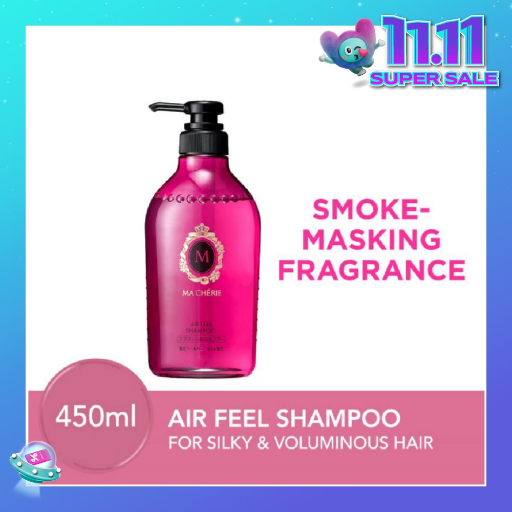 Air Feel Shampoo Smoke Masking Fragrance (Reduce Smoke Odour + For Voluminous & Silky Hair) 450ml