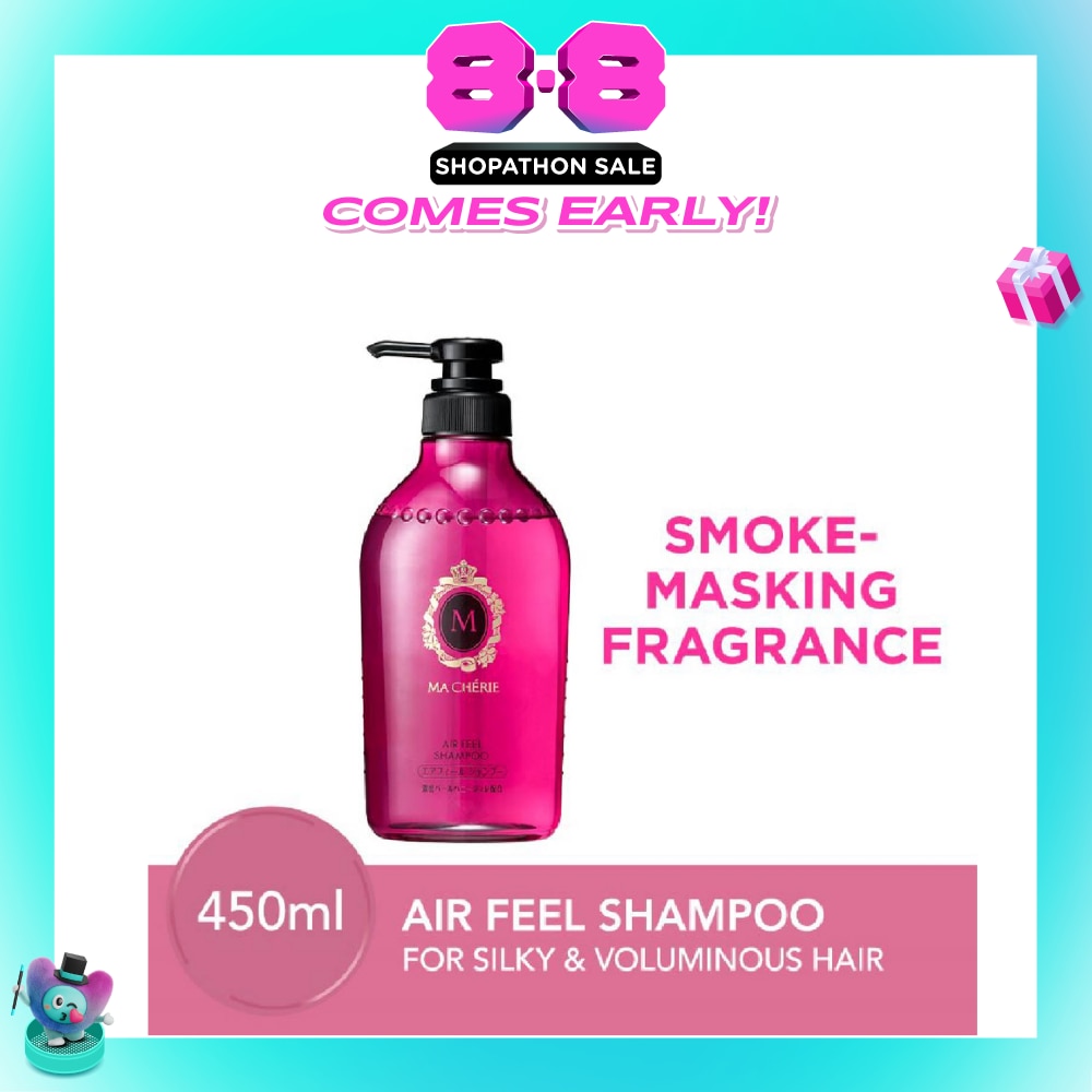 Air Feel Shampoo Smoke Masking Fragrance (Reduce Smoke Odour + For Voluminous & Silky Hair) 450ml