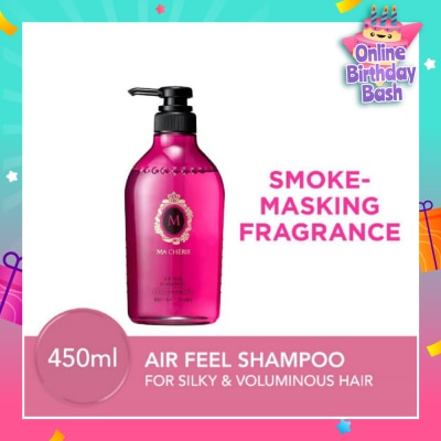 MA CHERIE Air Feel Shampoo Smoke Masking Fragrance (Reduce Smoke Odour + For Voluminous & Silky Hair) 450ml