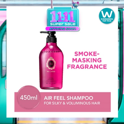 MA CHERIE Air Feel Shampoo Smoke Masking Fragrance (Reduce Smoke Odour + For Voluminous & Silky Hair) 450ml image