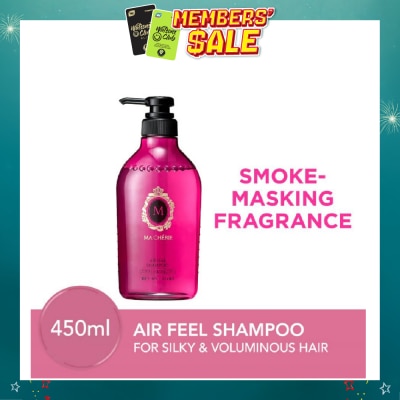MA CHERIE - Air Feel Shampoo Smoke Masking Fragrance (Reduce Smoke Odour + For Voluminous & Silky Hair) 450ml