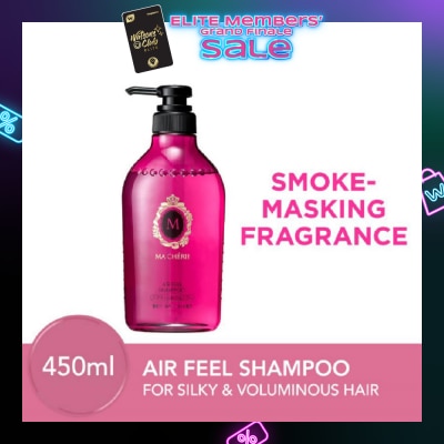 MA CHERIE Air Feel Shampoo Smoke Masking Fragrance (Reduce Smoke Odour + For Voluminous & Silky Hair) 450ml
