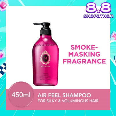 MA CHERIE Air Feel Shampoo Smoke Masking Fragrance (Reduce Smoke Odour + For Voluminous & Silky Hair) 450ml