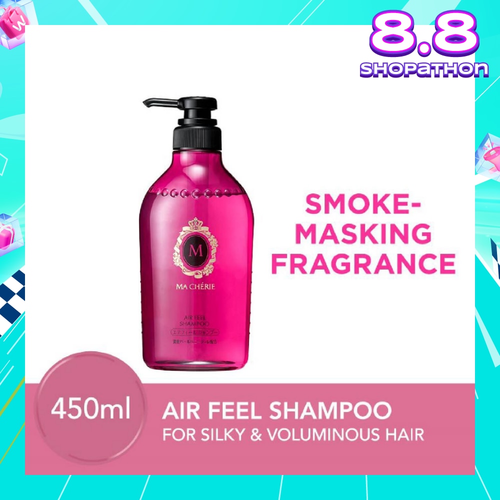 Air Feel Shampoo Smoke Masking Fragrance (Reduce Smoke Odour + For Voluminous & Silky Hair) 450ml