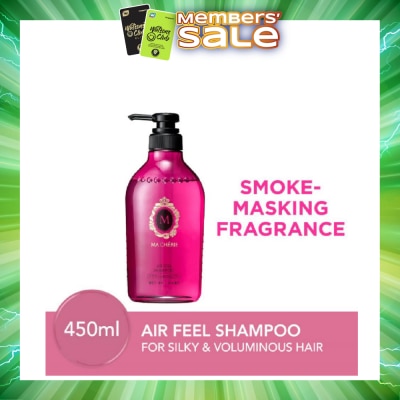 MA CHERIE - Air Feel Shampoo Smoke Masking Fragrance (Reduce Smoke Odour + For Voluminous & Silky Hair) 450ml