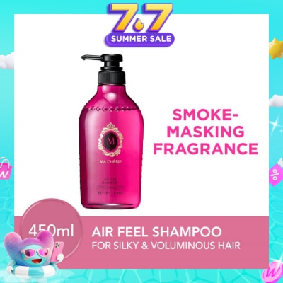 MA CHERIE - Air Feel Shampoo Smoke Masking Fragrance (Reduce Smoke Odour + For Voluminous & Silky Hair) 450ml