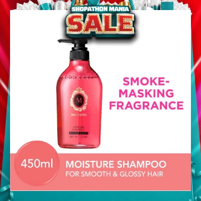 MA CHERIE - Moisture Shampoo Smoke Masking Fragrance (Reduce Smoke Odour + For Smooth & Glossy Hair) 450ml