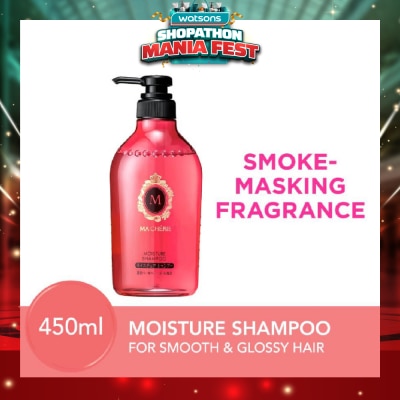 MA CHERIE - Moisture Shampoo Smoke Masking Fragrance (Reduce Smoke Odour + For Smooth & Glossy Hair) 450ml