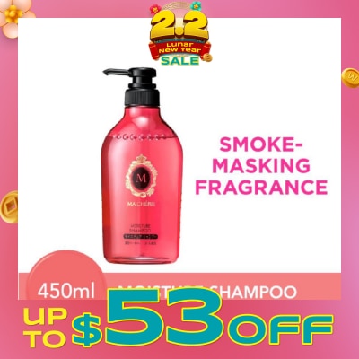 MA CHERIE [CNY] Moisture Shampoo Smoke Masking Fragrance (Reduce Smoke Odour + For Smooth & Glossy Hair) 450ml