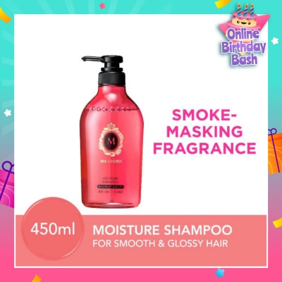 MA CHERIE Moisture Shampoo Smoke Masking Fragrance (Reduce Smoke Odour + For Smooth & Glossy Hair) 450ml