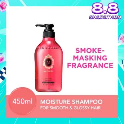 MA CHERIE Moisture Shampoo Smoke Masking Fragrance (Reduce Smoke Odour + For Smooth & Glossy Hair) 450ml